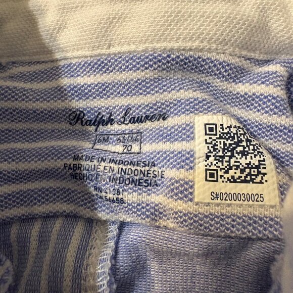 Ralph Lauren Blue and White Striped Kids One Piece - Picture 3 of 4
